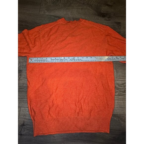 Callaway Sweater Orange Long sleeve All Wool Blend Sz Small - Picture 8 of 8